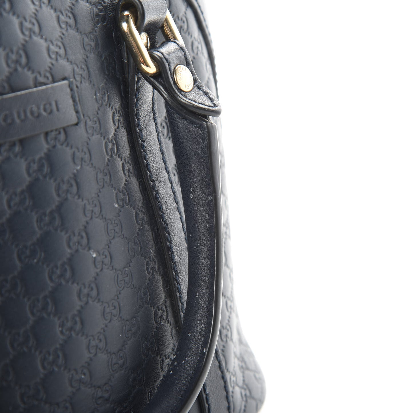 Soft Microguccissima Mini Dome Bag Blue