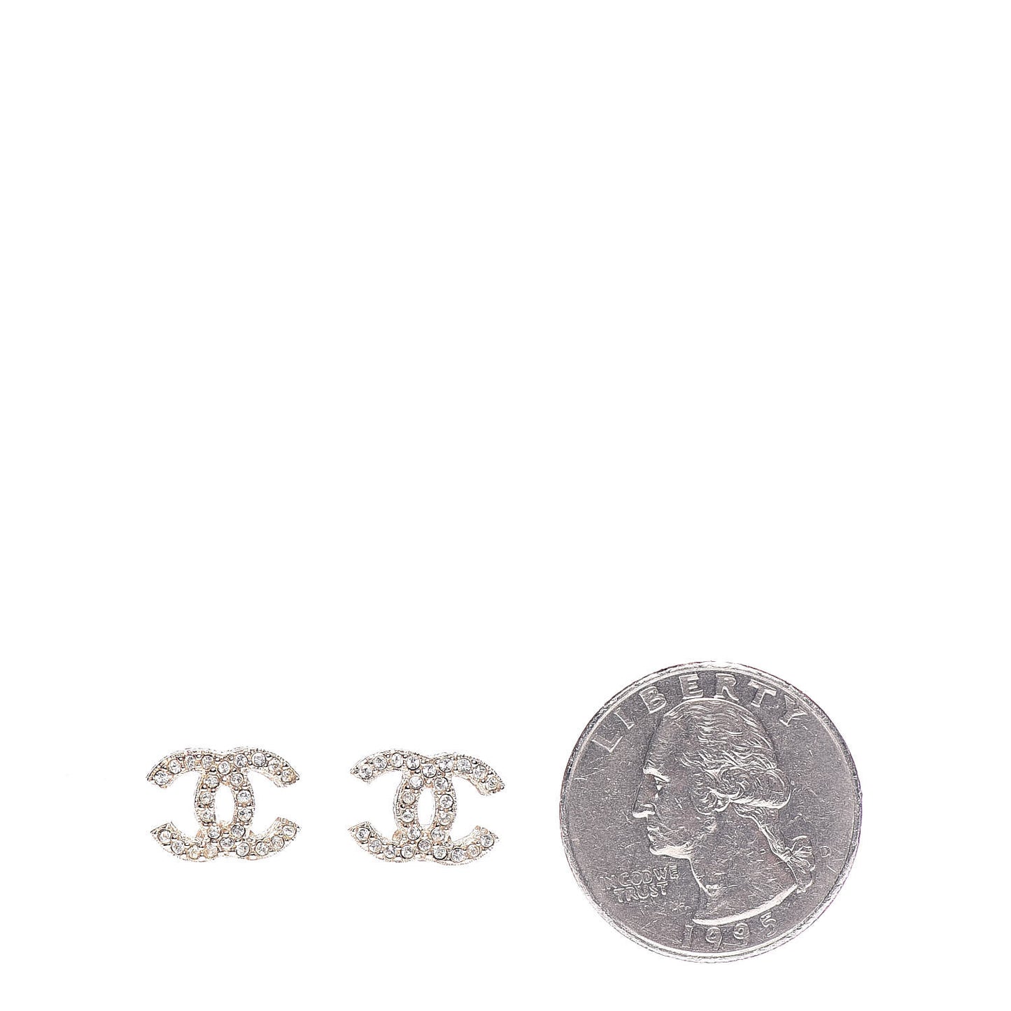 Crystal CC Earrings Gold