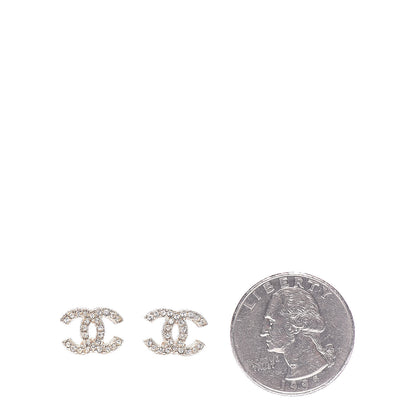Chanel Crystal CC Earrings Gold 2 of 5