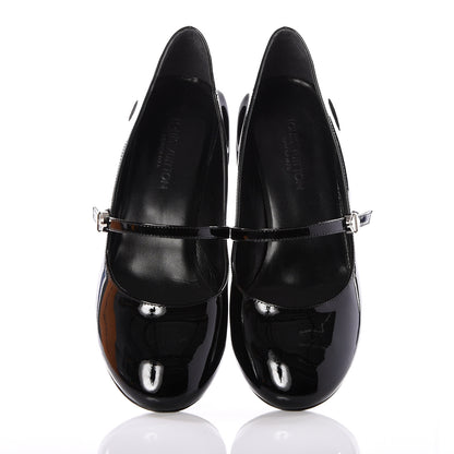 Louis Vuitton Patent Uniformes Silhouette Pumps 37.5 Black 5 of 11