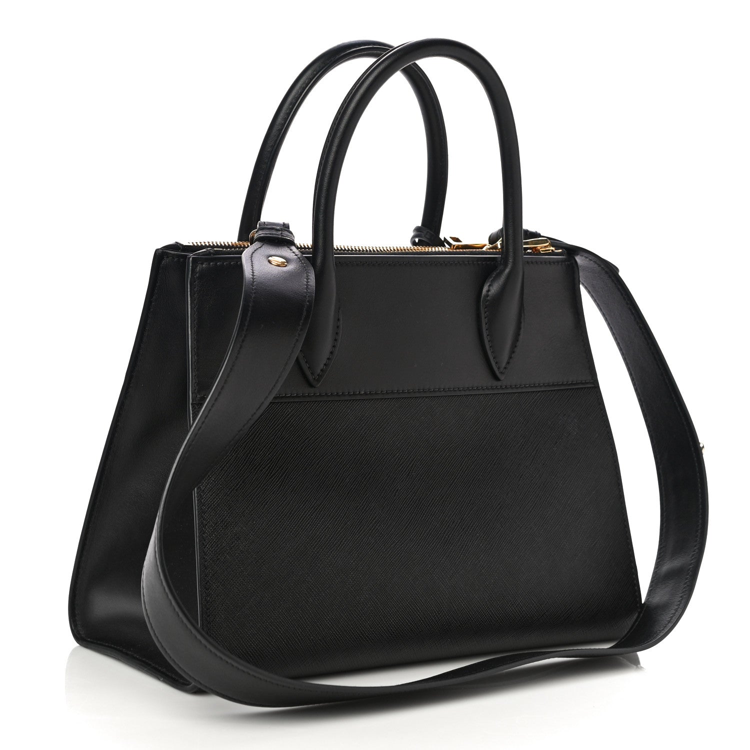 Prada Saffiano City Calfskin Small Paradigme Bag Black 3 of 9