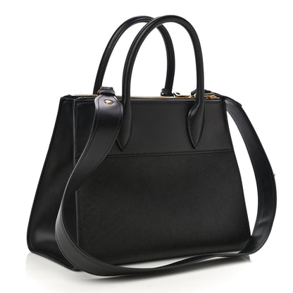 Prada Saffiano City Calfskin Small Paradigme Bag Black 3 of 9