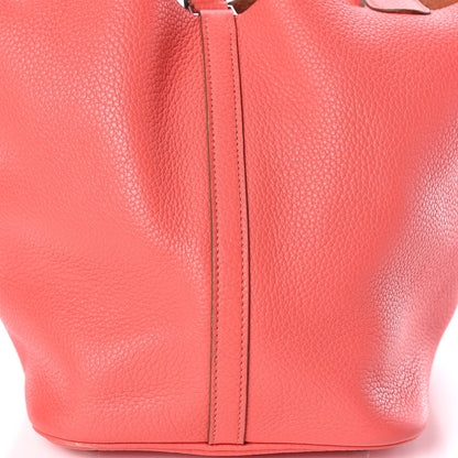 Hermes Taurillon Clemence Picotin Lock 22 MM Rose Jaipur 12 of 12