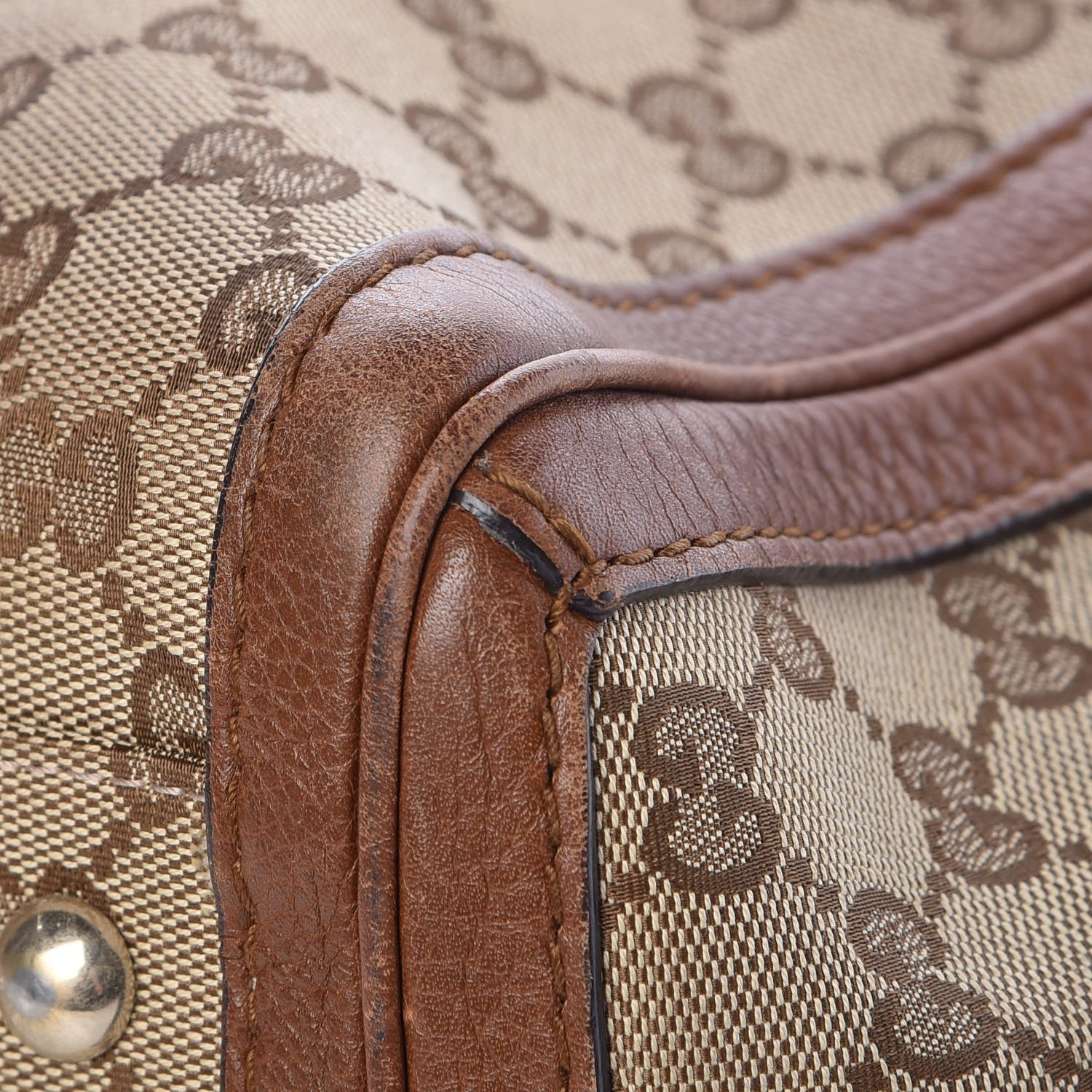 Gucci Monogram Cellarius Calfskin Medium Bella Tote Beige Ebony Cuir 18 of 20