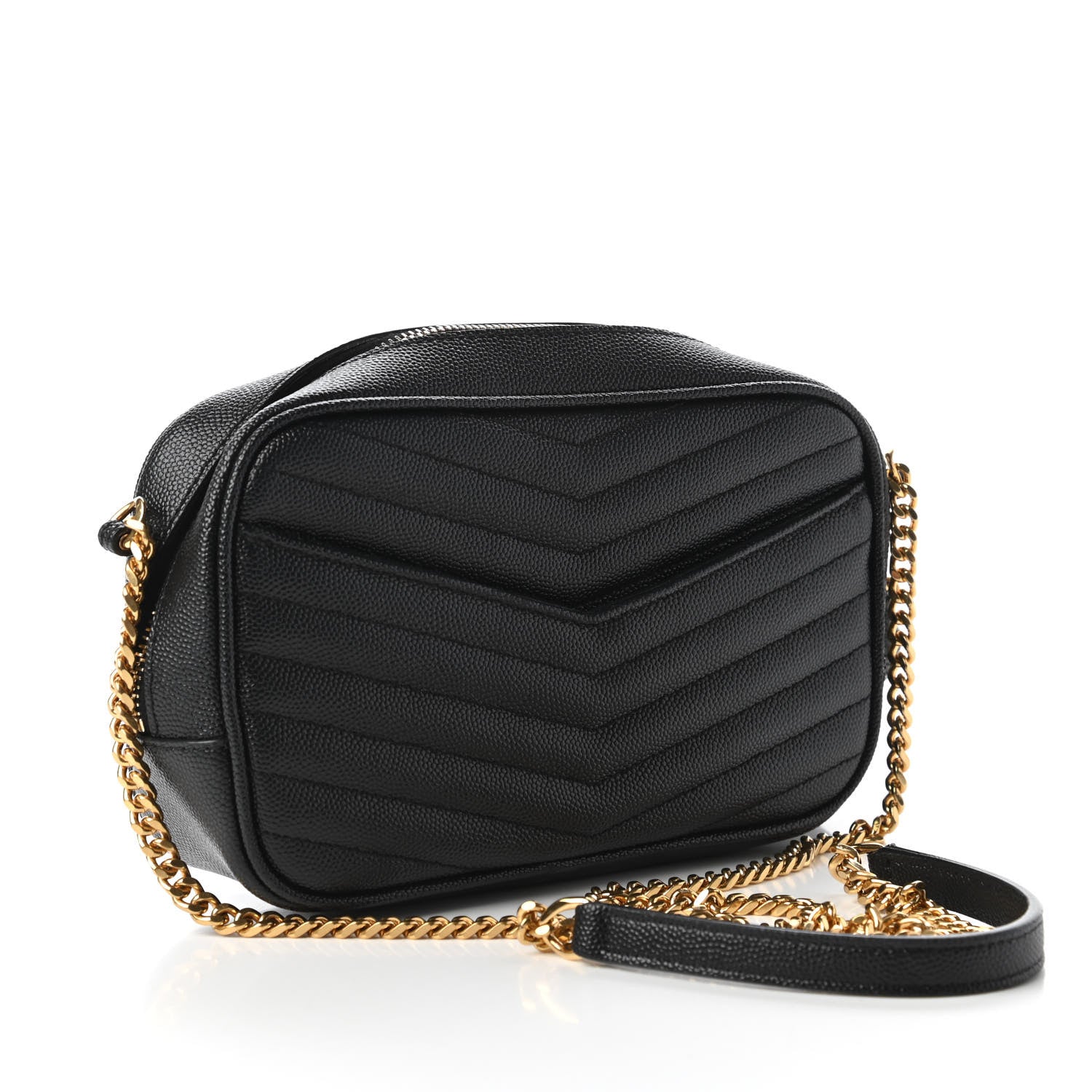 Saint Laurent Grain De Poudre Matelasse Monogram Mini Lou Camera Bag Black 3 of 10