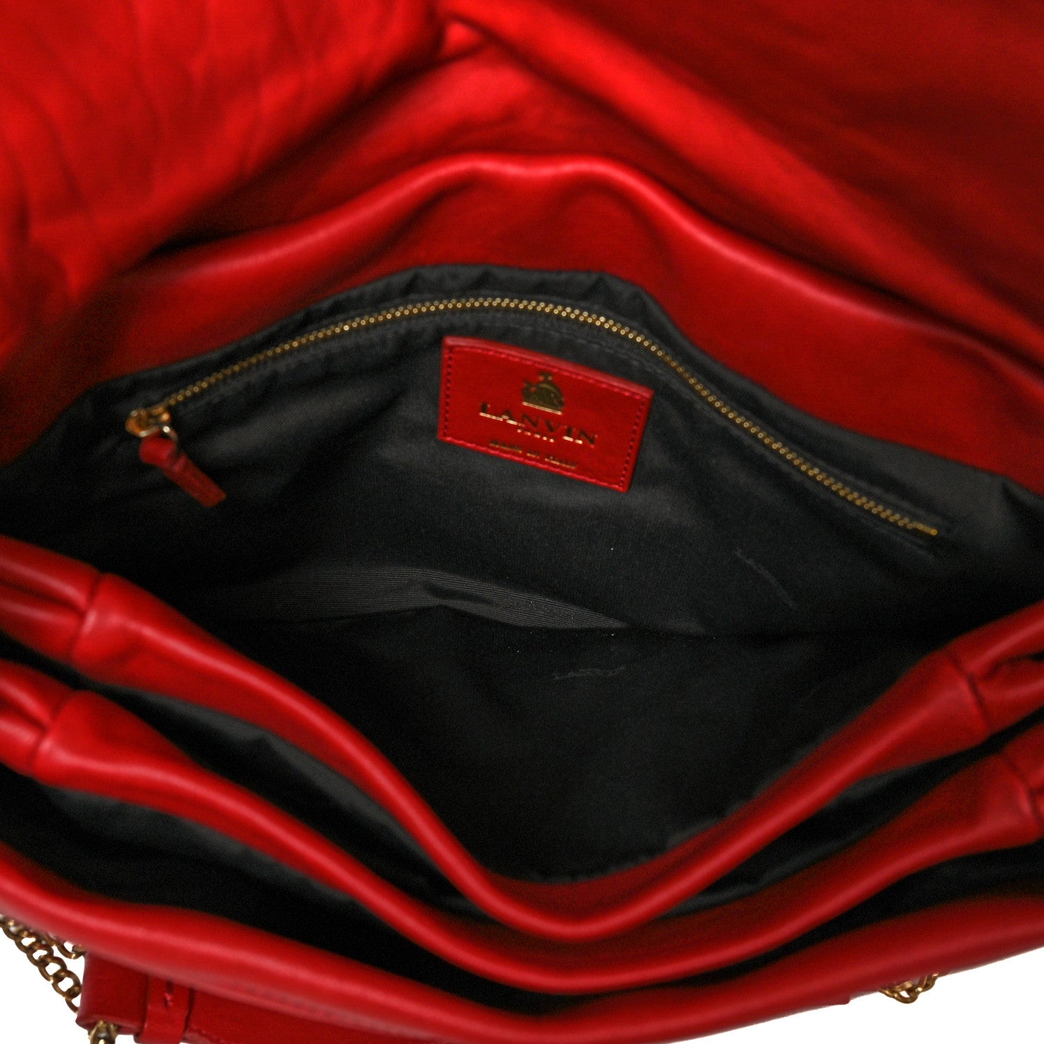 Lanvin Lambskin Quilted Medium Sugar Flap Shoulder Bag Red 4 of 11