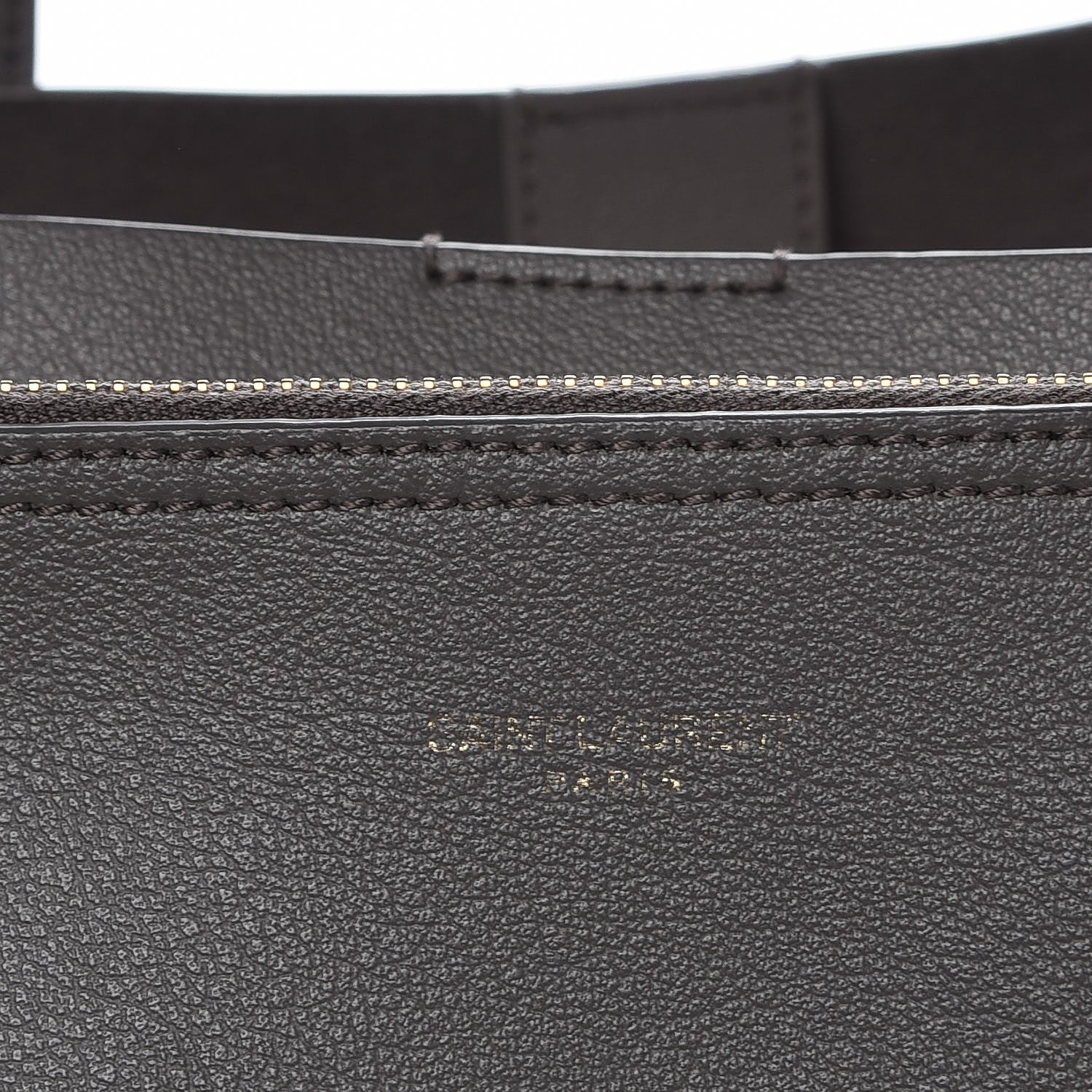 Saint Laurent Calfskin Large Shopping Tote Dark Grey 10 of 12