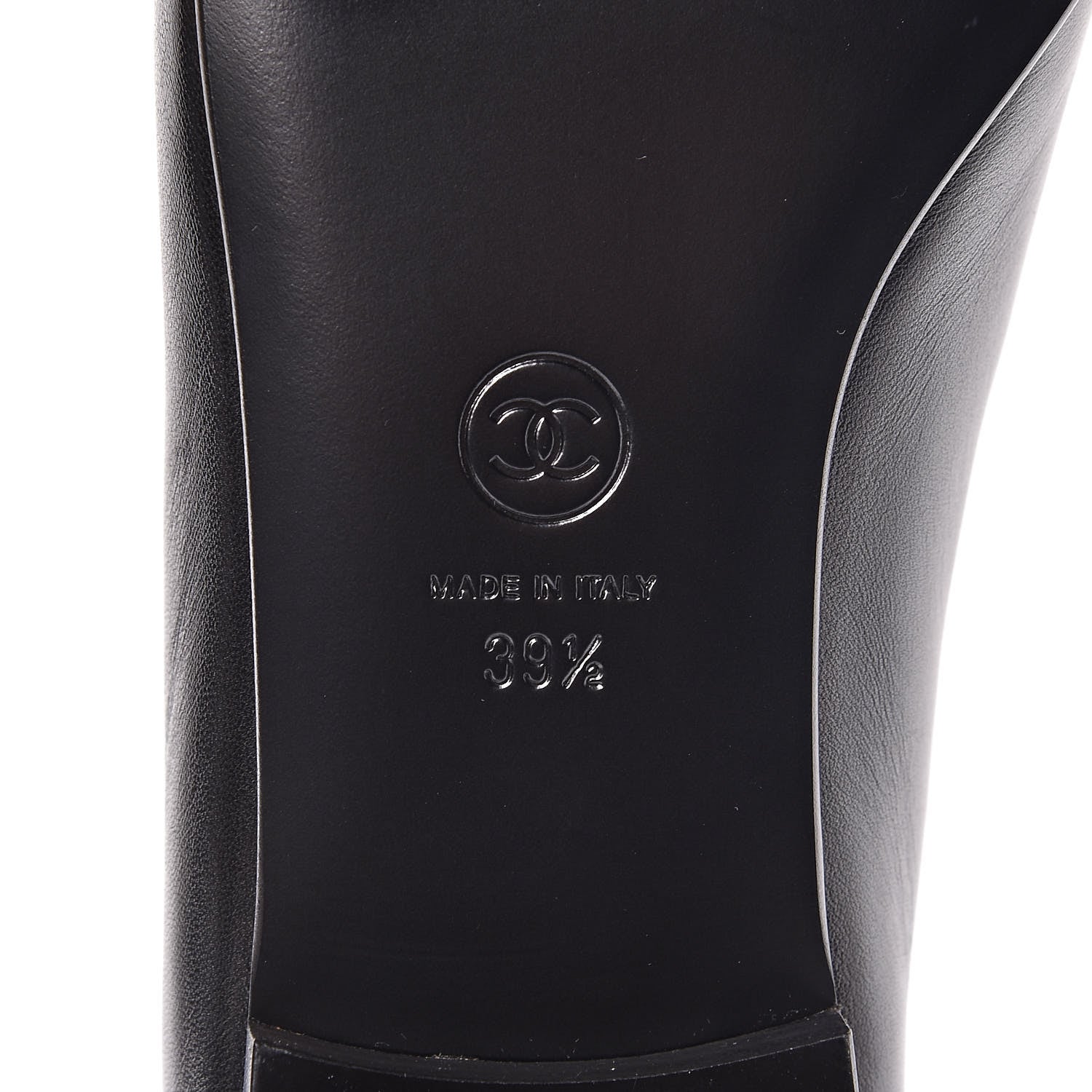Chanel Lambskin Patent CC Cap Toe Ballerina Flats 39.5 Black 6 of 9