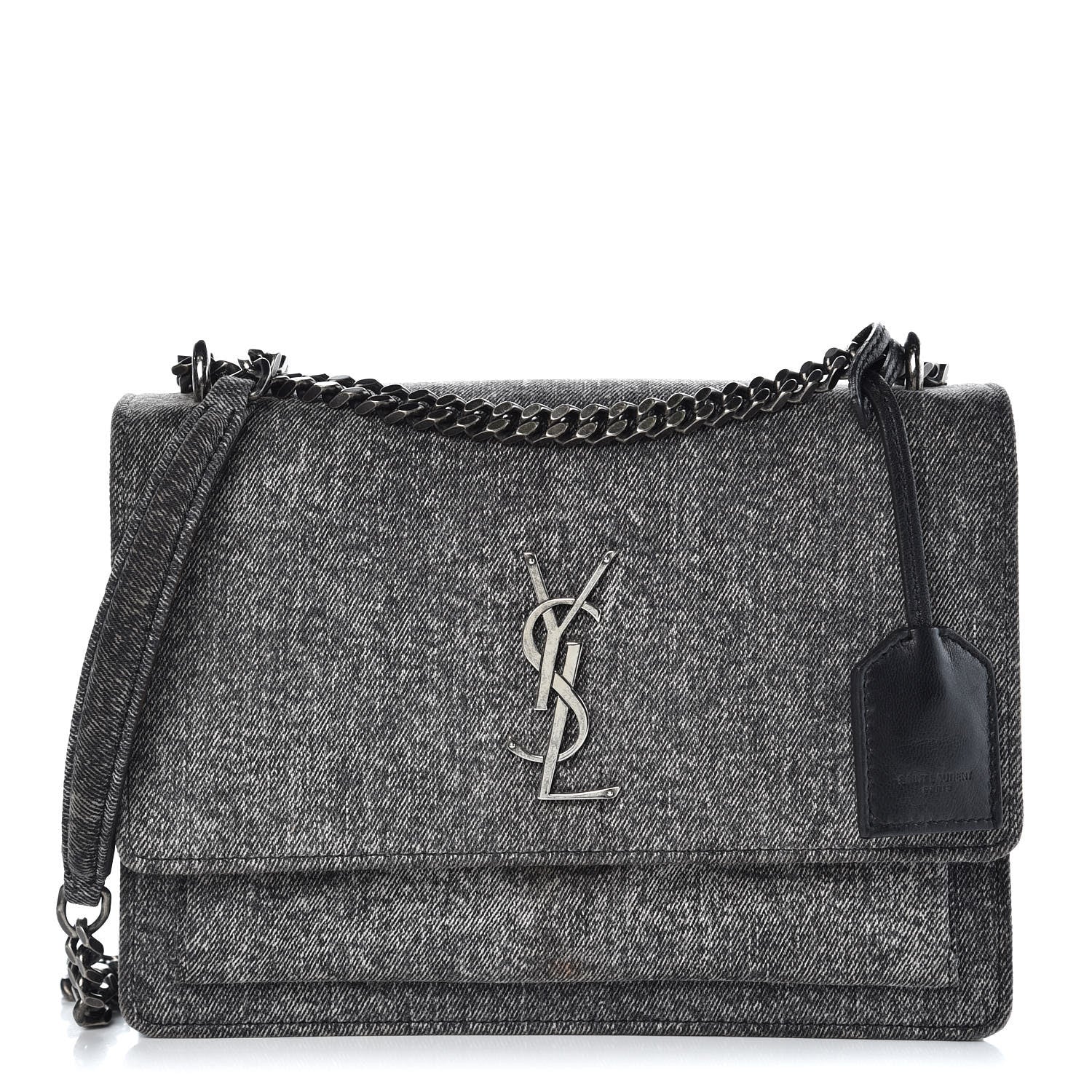 Saint Laurent Denim Medium Monogram Sunset Black 1 of 7