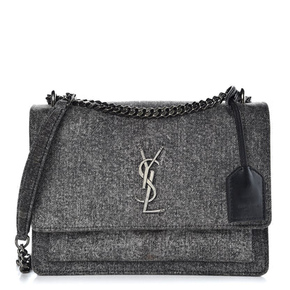 Saint Laurent Denim Medium Monogram Sunset Black 1 of 7