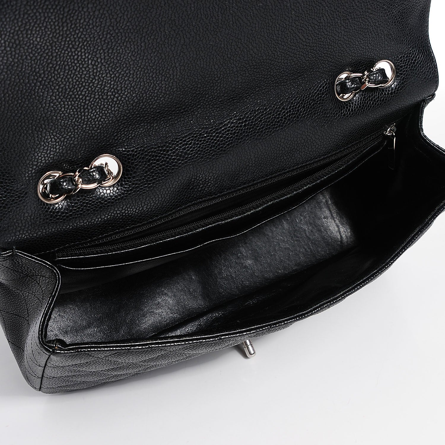 Chanel Caviar Quilted Jumbo Single Flap Black 5 of 8