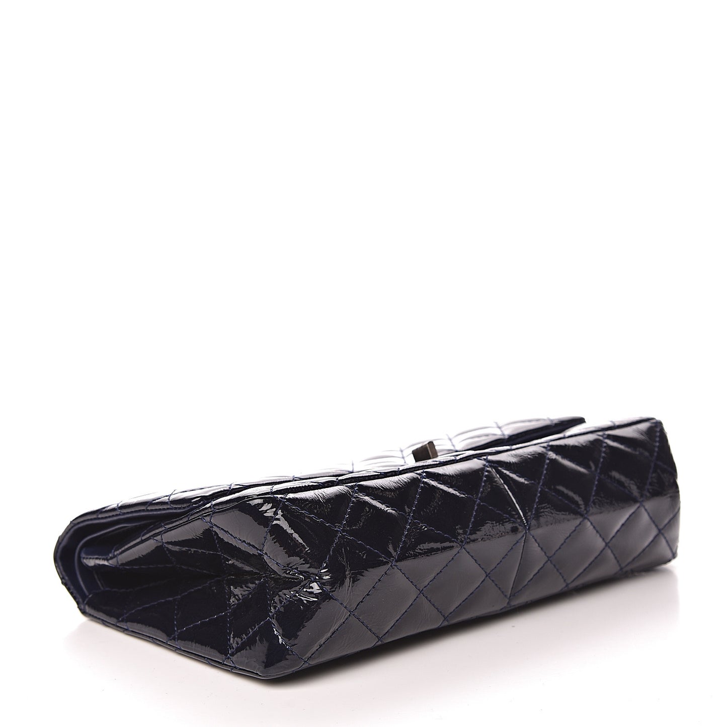 Distressed Patent Quilted 2.55 Reissue 226 Flap Navy