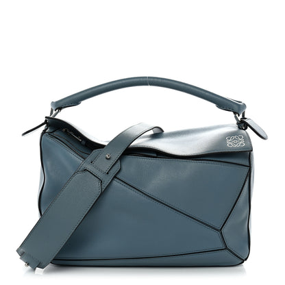 Loewe Calfskin Medium Puzzle Bag Stone Blue 1 of 12