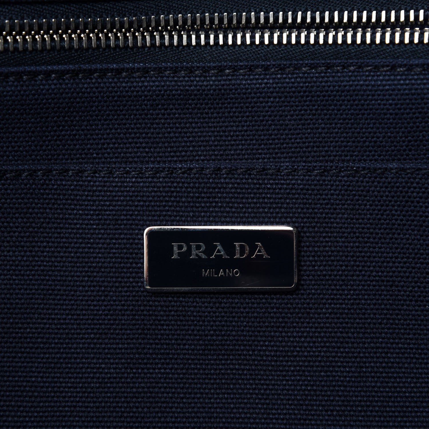 Prada Canvas Mistolino Canapa Tote Naturale Blue 12 of 14