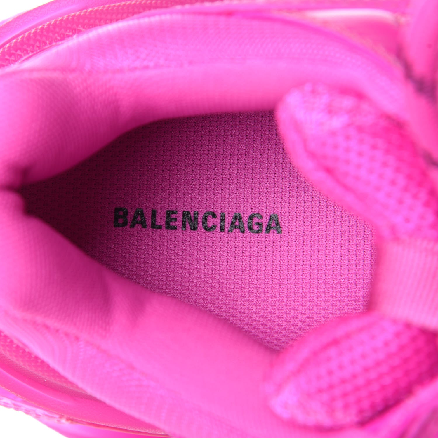 Balenciaga Fabric Mesh Clear Sole Fluo Womens Triple S Sneakers 39 Pink 8 of 8