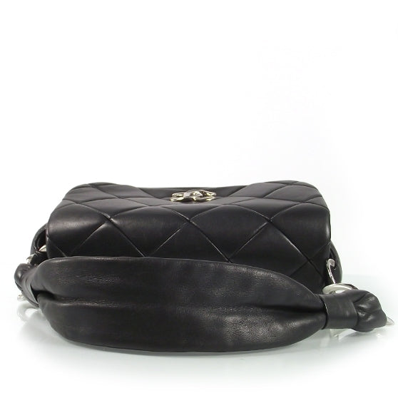 Lambskin Quilted Flap Black