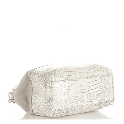 Givenchy Calfskin Crocodile Embossed Medium Nightingale Off White 5 of 8