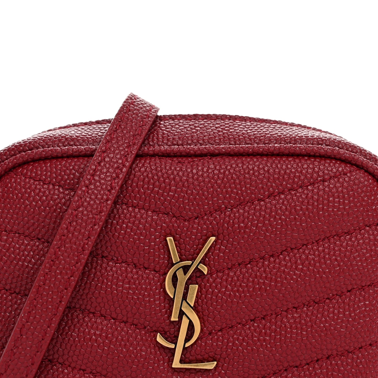 Grain De Poudre Matelasse Monogram Baby Lou Camera Bag Opyum Red
