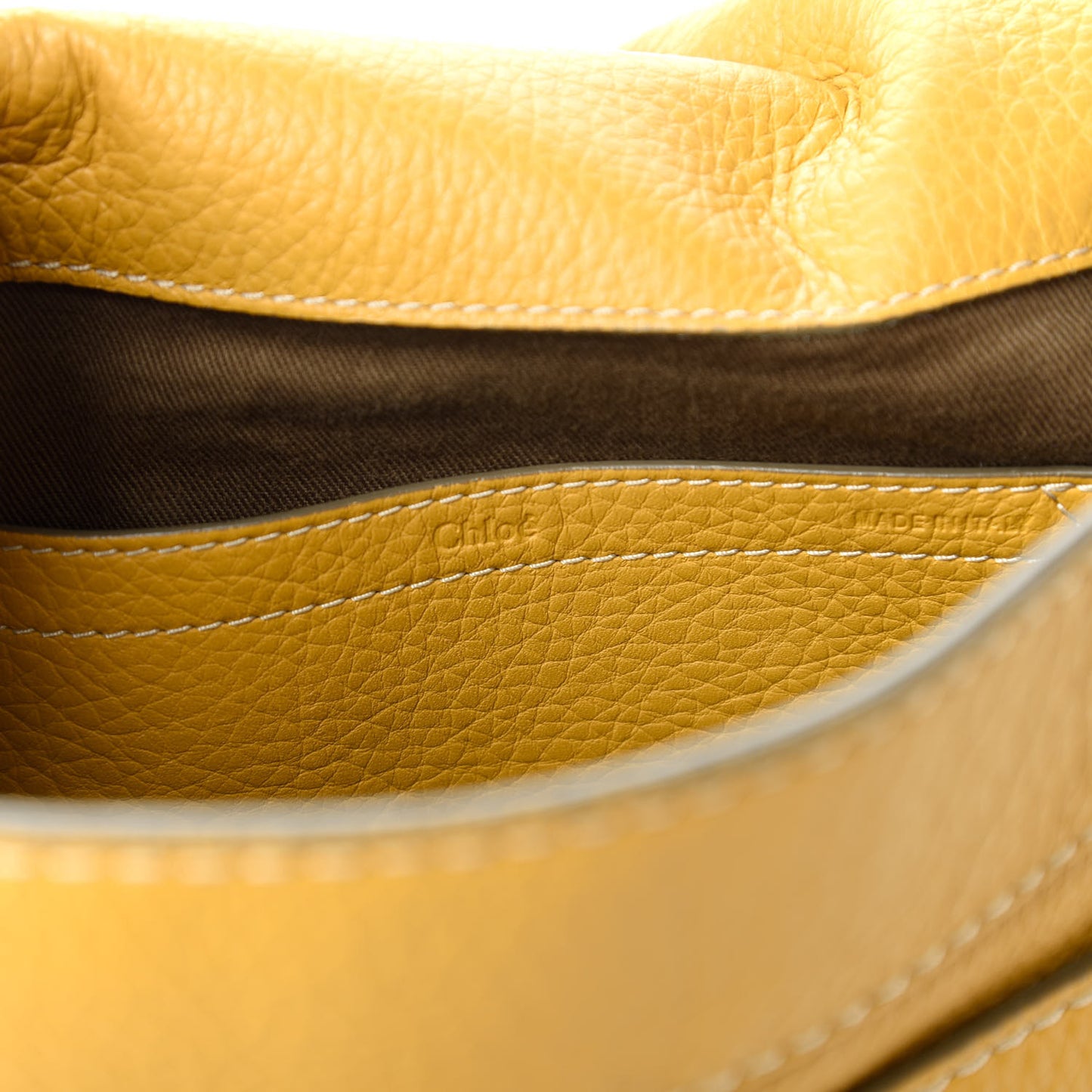 Calfskin Medium Marcie Round Crossbody Bag Curry Yellow