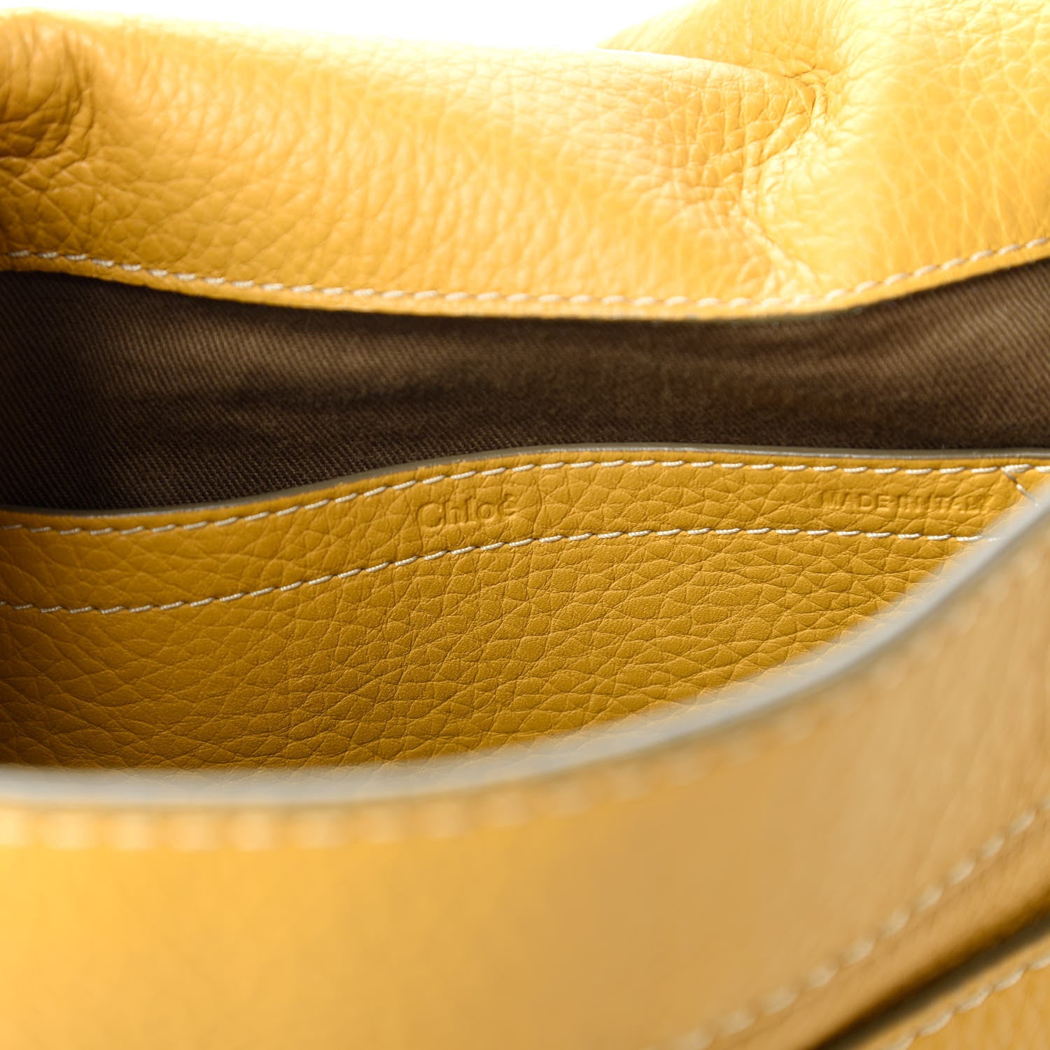 Chloe Calfskin Medium Marcie Round Crossbody Bag Curry Yellow 8 of 13