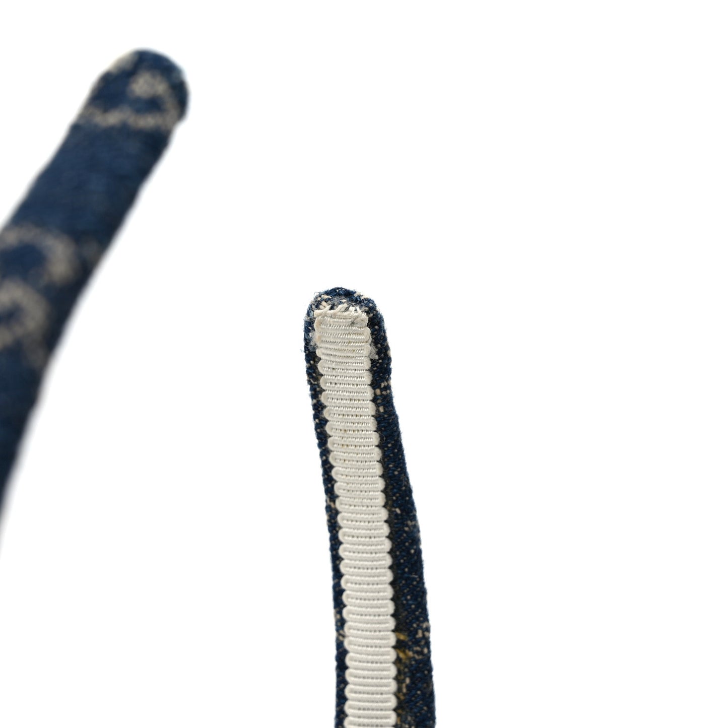 Denim Monogram Headband Blue