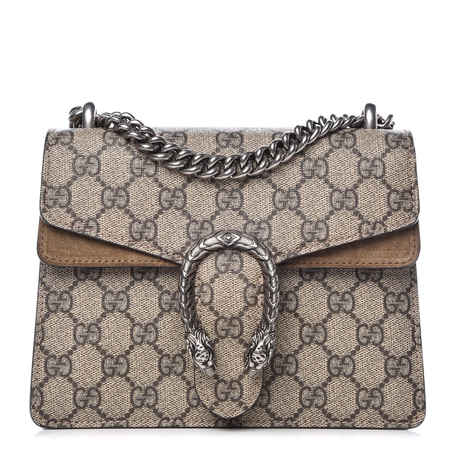 Gucci GG Supreme Monogram Mini Dionysus Shoulder Bag Taupe 1 of 10