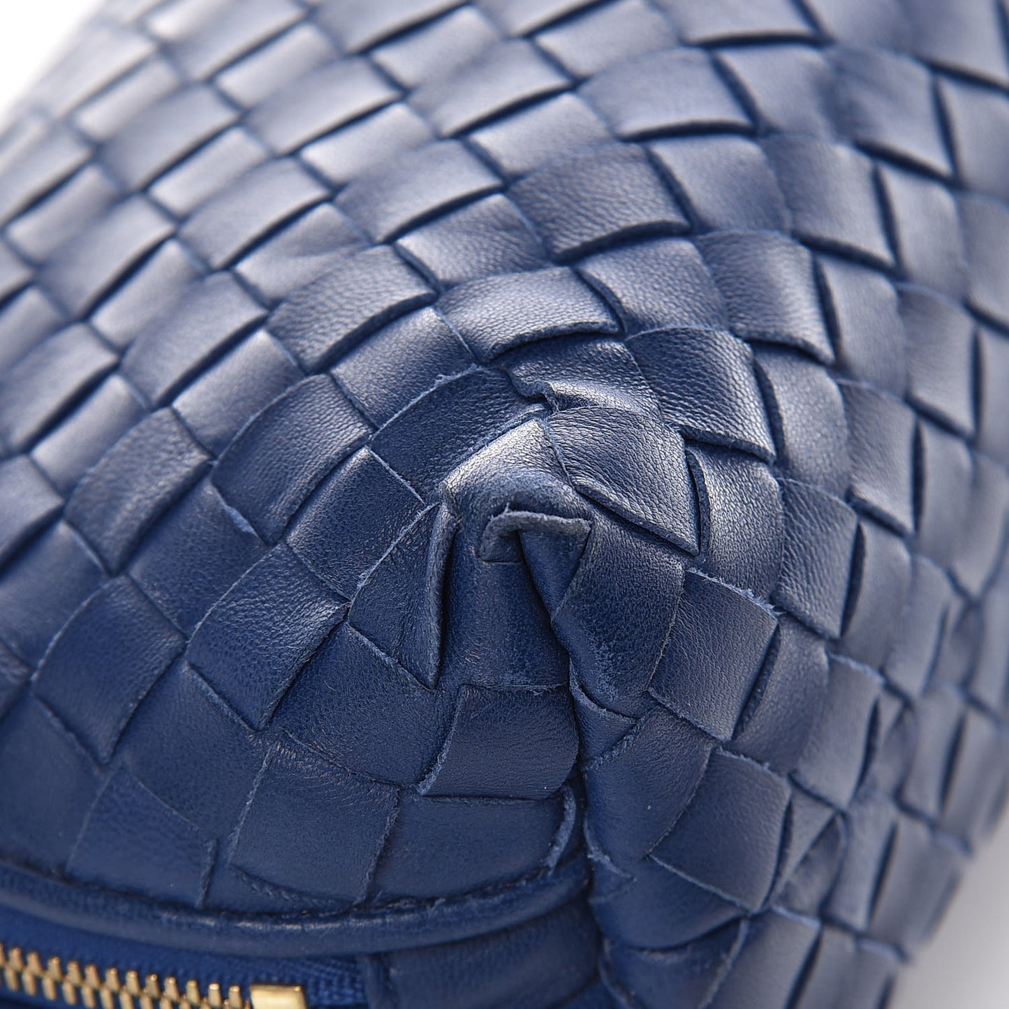 Nappa Intrecciato Cosmetic Case Cobalt
