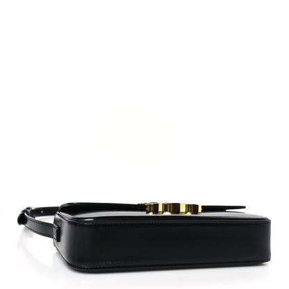 Celine Shiny Calfskin Triomphe Shoulder Bag Black 4 of 9
