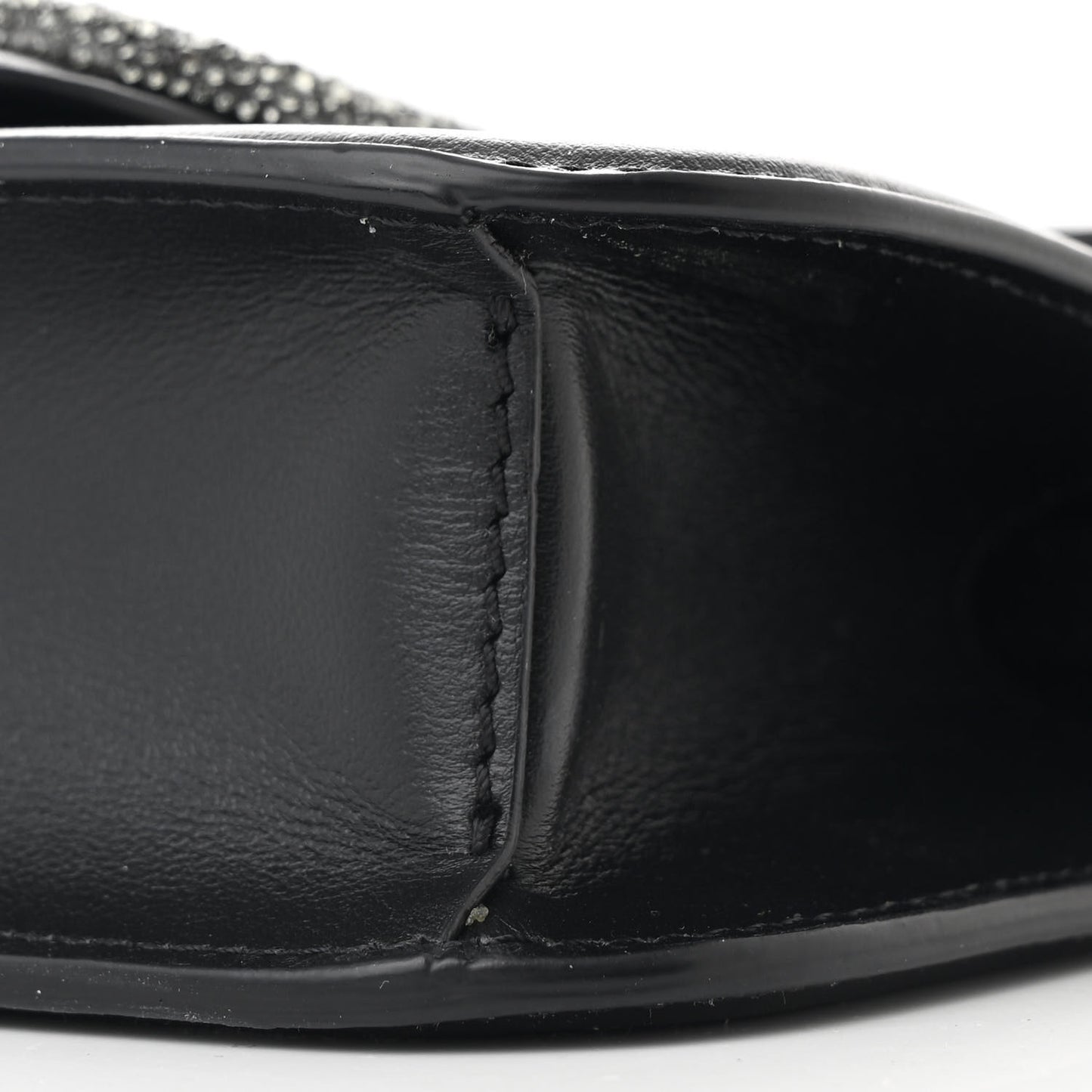 Calfskin Crystal Vlogo Small Loco Shoulder Bag Black