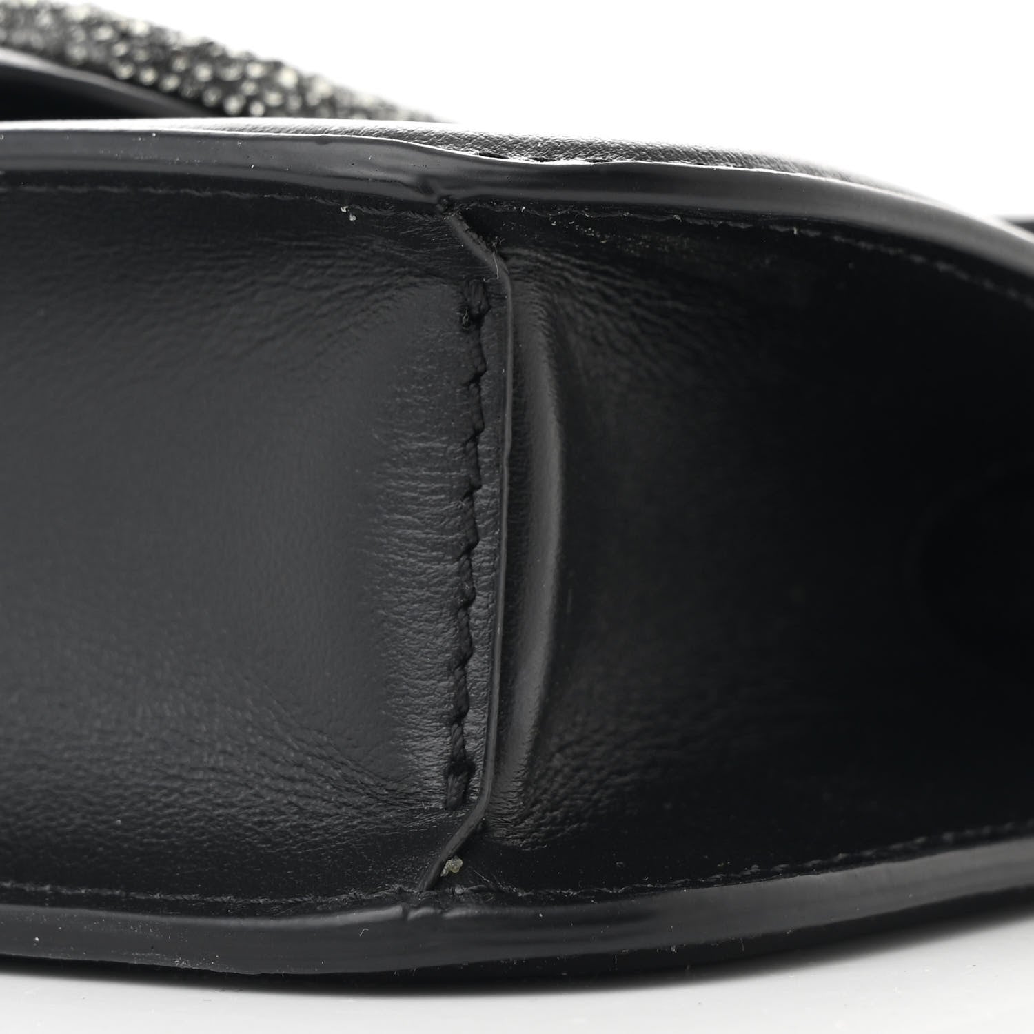 Valentino Garavani Calfskin Crystal Vlogo Small Loco Shoulder Bag Black 10 of 12