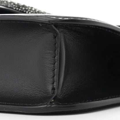 Valentino Garavani Calfskin Crystal Vlogo Small Loco Shoulder Bag Black 10 of 12