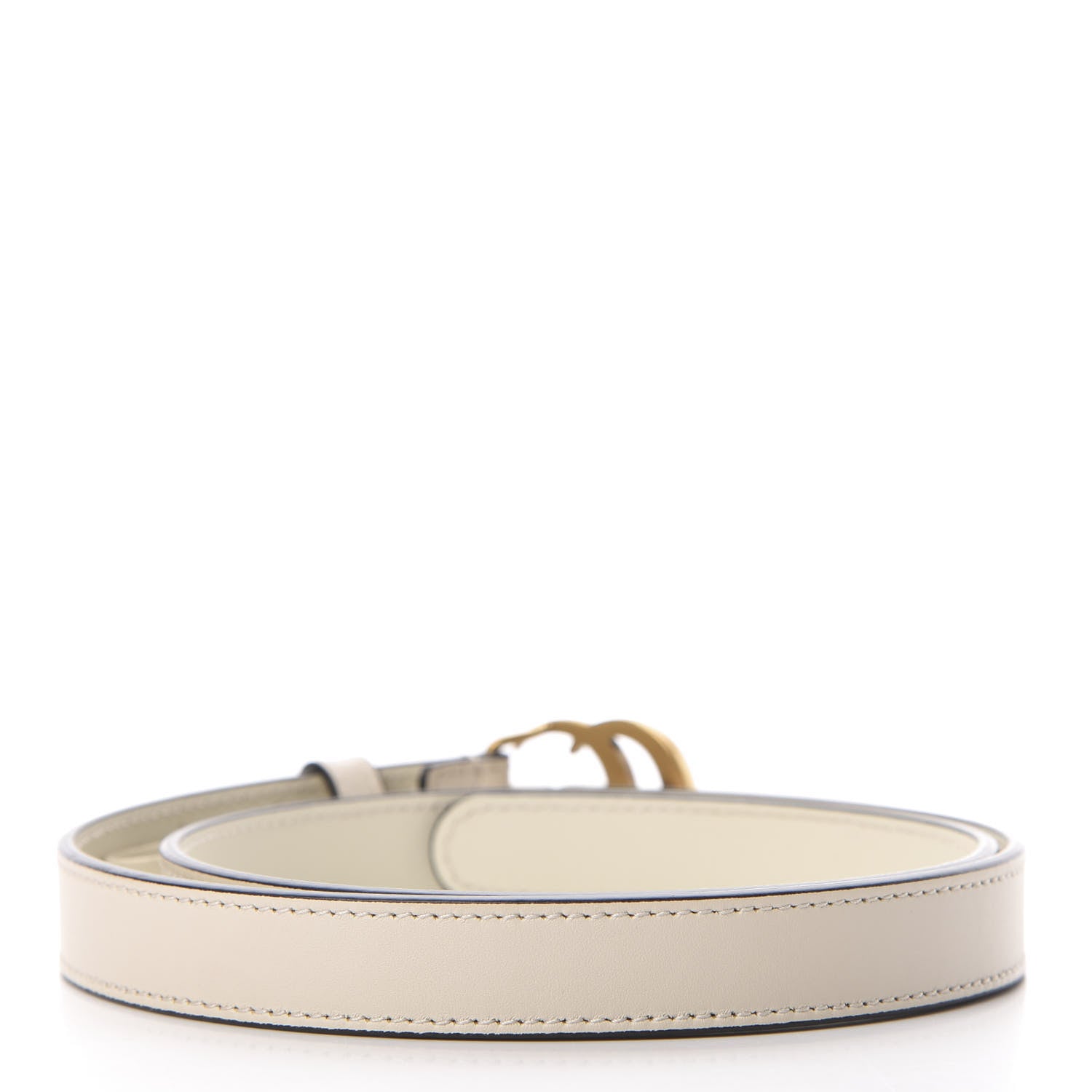 Gucci Calfskin Double G 20mm Belt 75 30 Mystic White 2 of 6