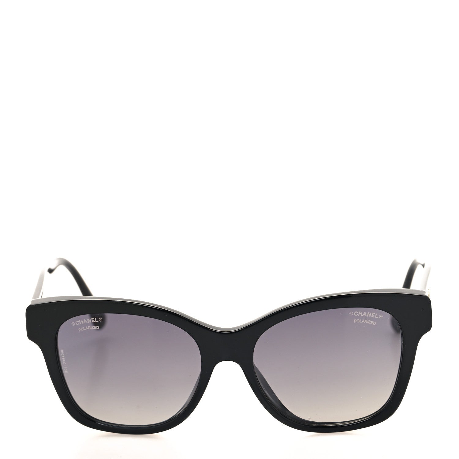 Chanel Acetate Polarized Pearl CC Square Sunglasses 5482-H Black 2 of 8