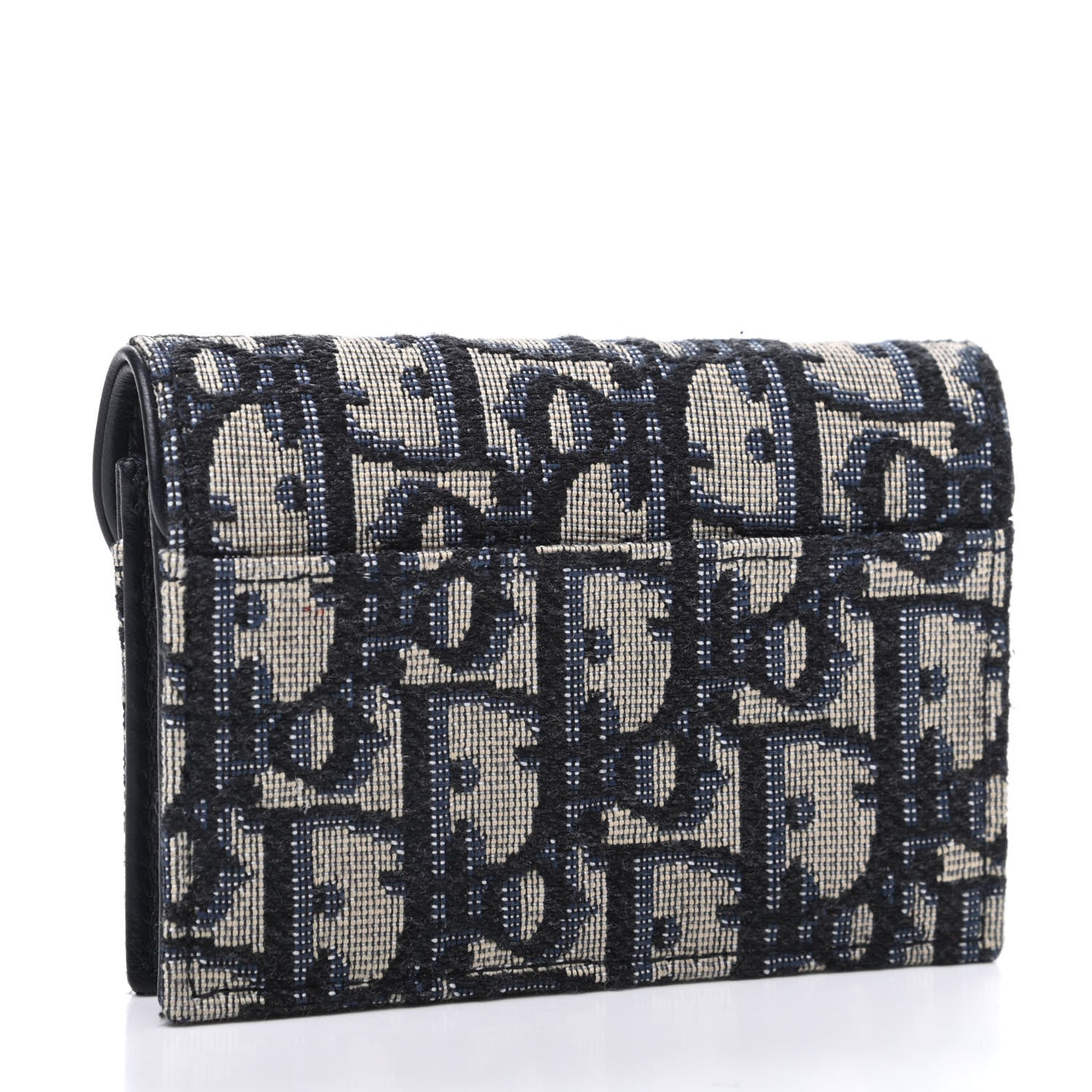 Christian Dior Oblique Saddle Card Holder Blue 2 of 5