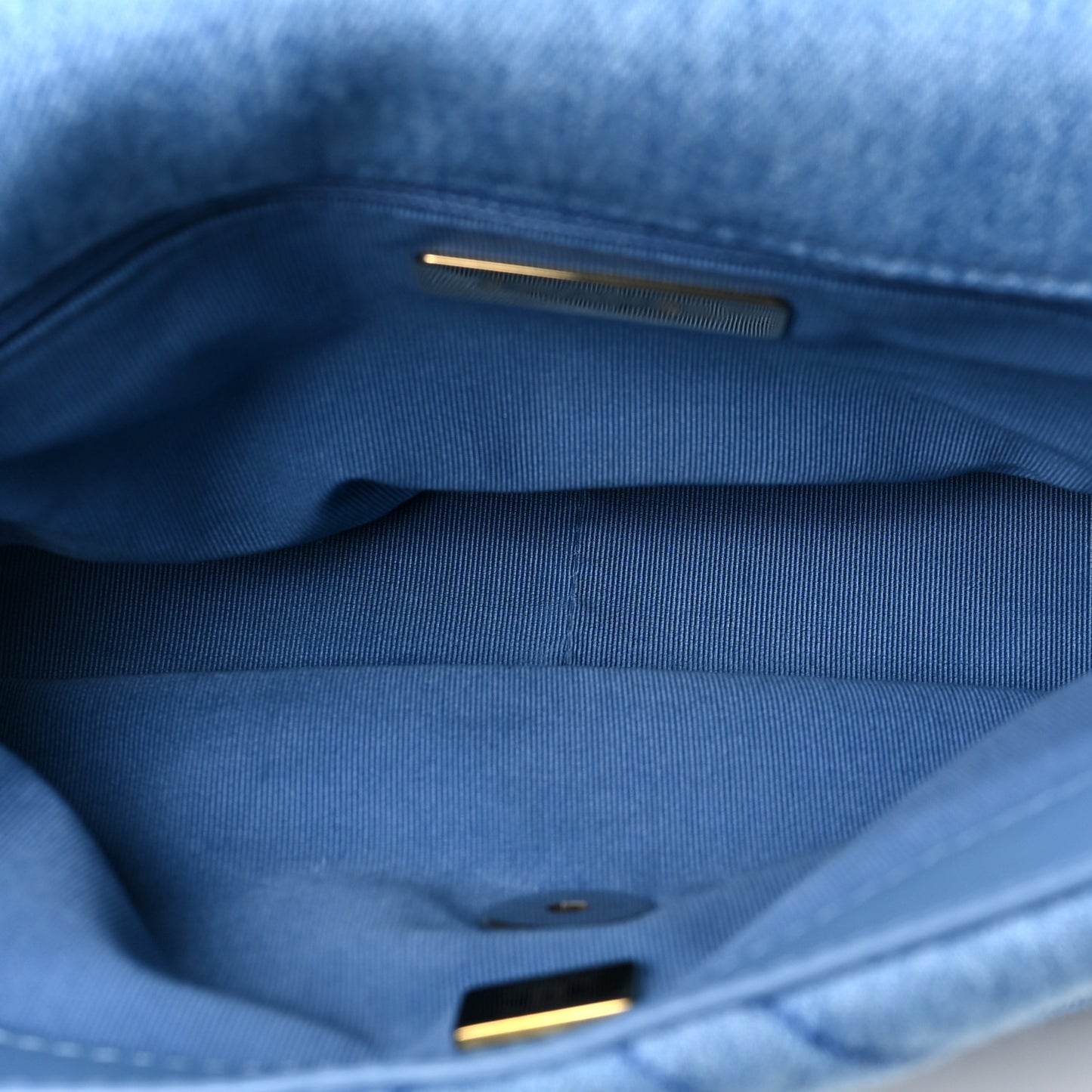 Denim Quilted Medium Chanel 19 Flap Blue