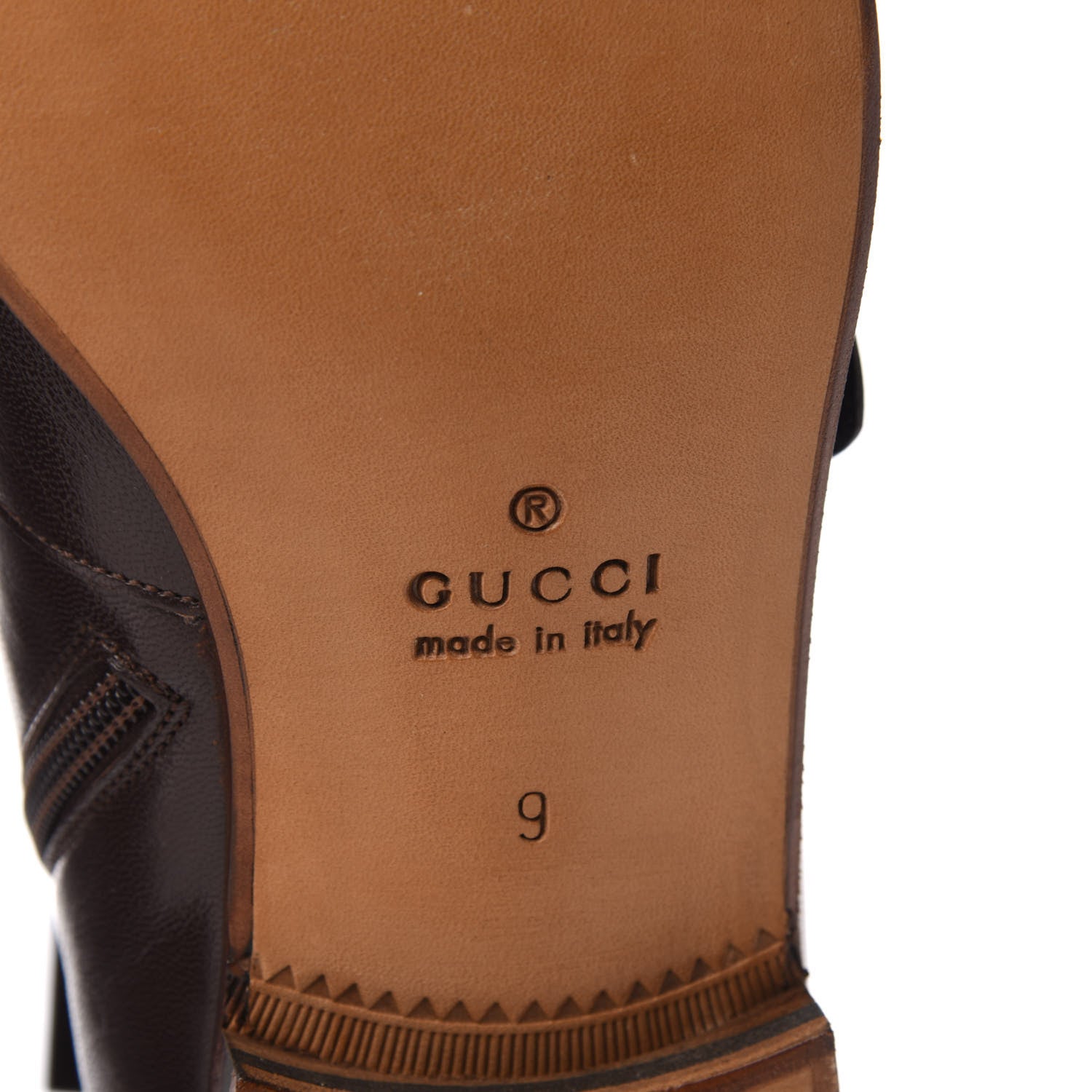 Gucci Goatskin Web Mens GG Ankle Boots 9 Cocoa 7 of 9
