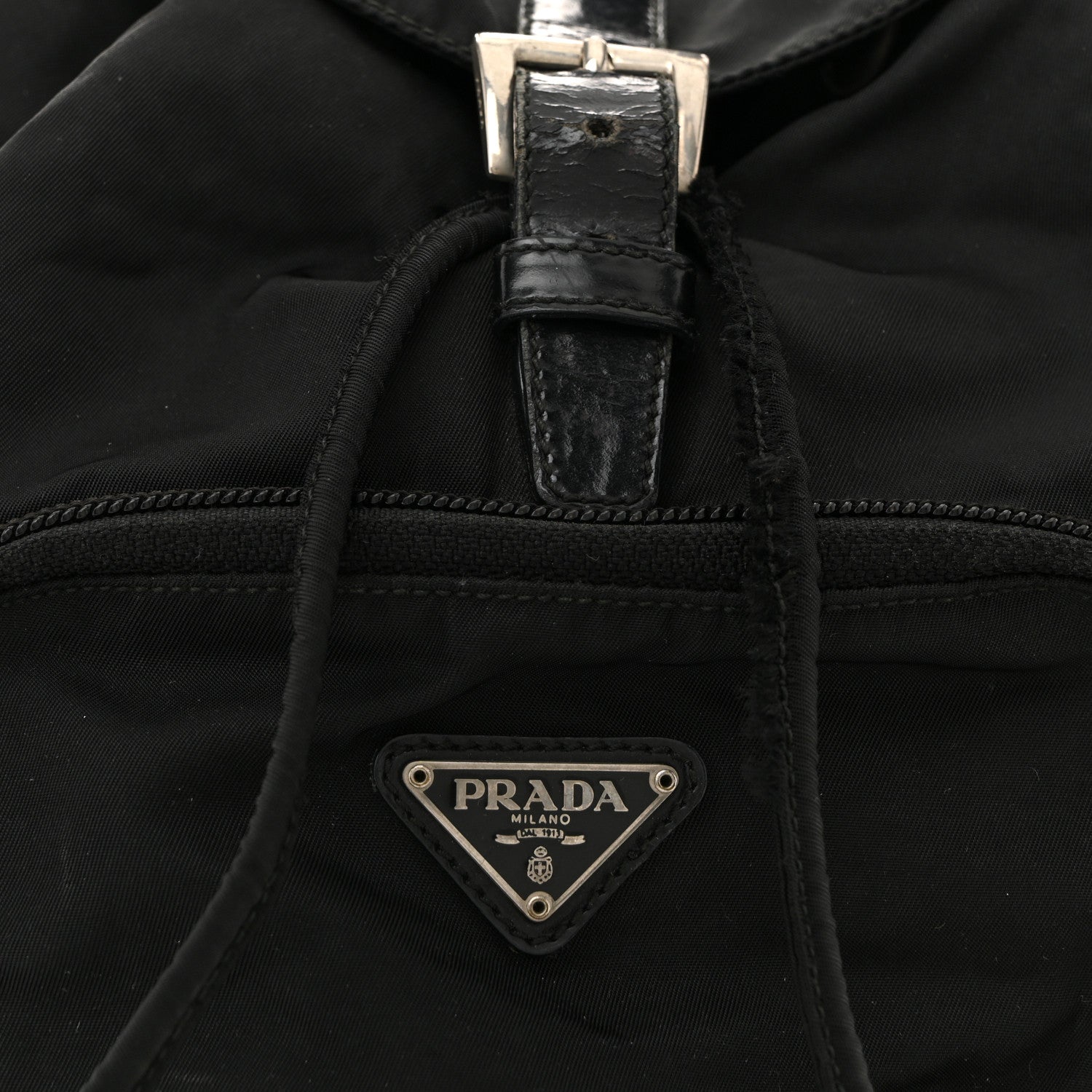 Prada Nylon Vela Mini Cinch Backpack Black 7 of 14