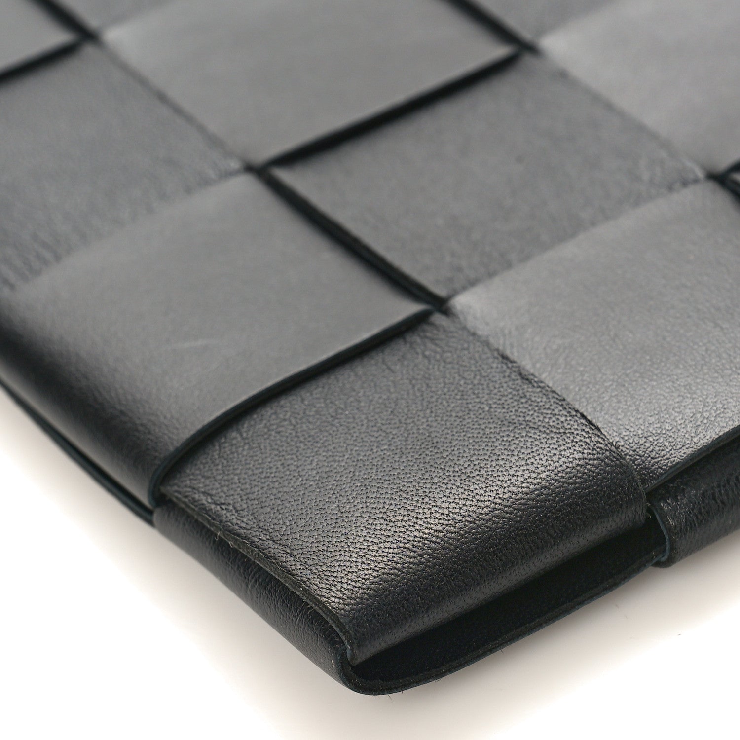 Bottega Veneta Nappa Maxi Intrecciato Small Cassette Flat Zip Pouch Black 8 of 8