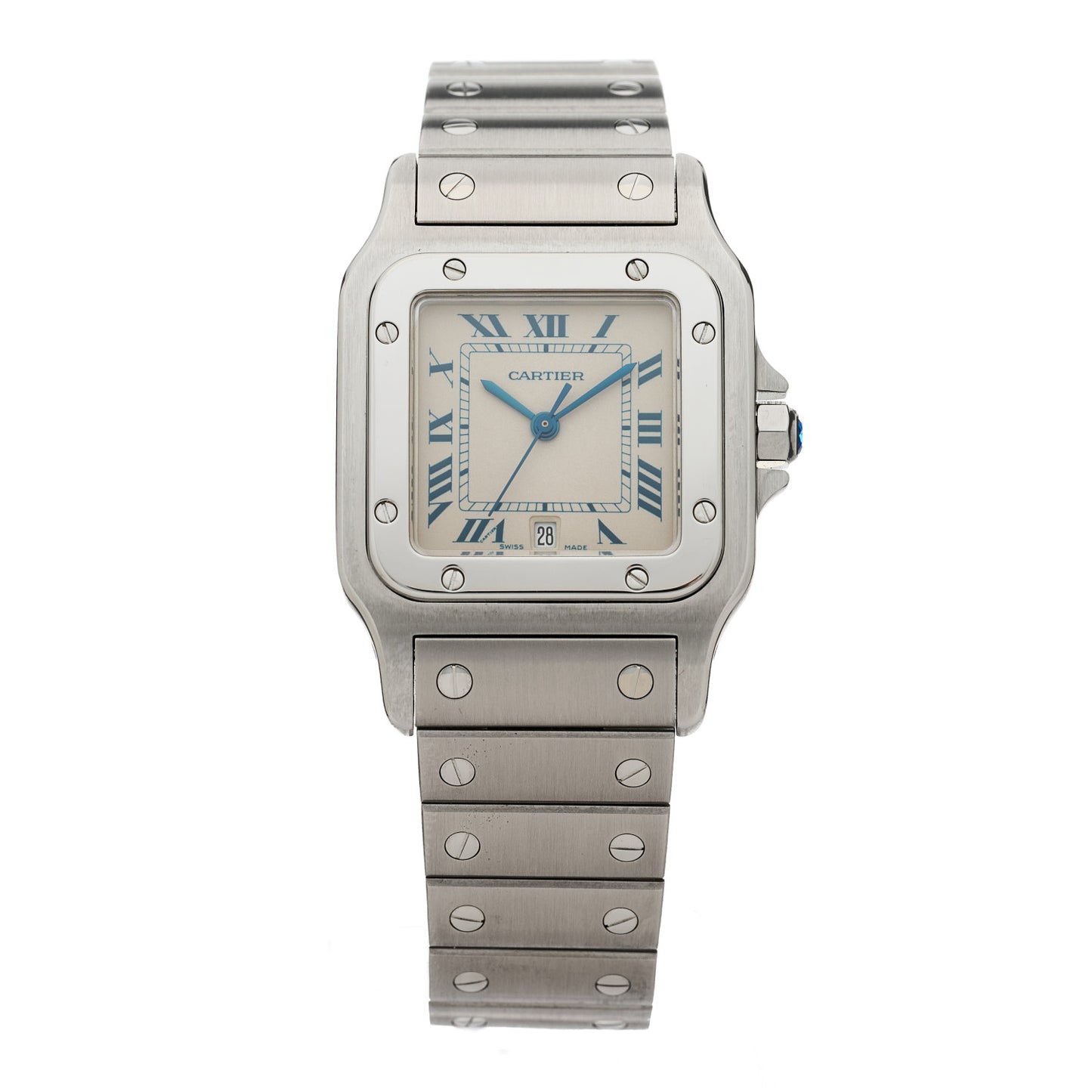 Stainless Steel 29mm Santos De Cartier Galbee Quartz Watch