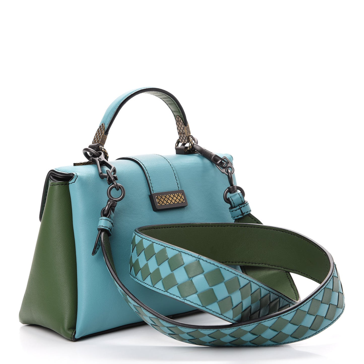 Nappa Multicolor Piazza Bag Thyme Aqua Ivy Black
