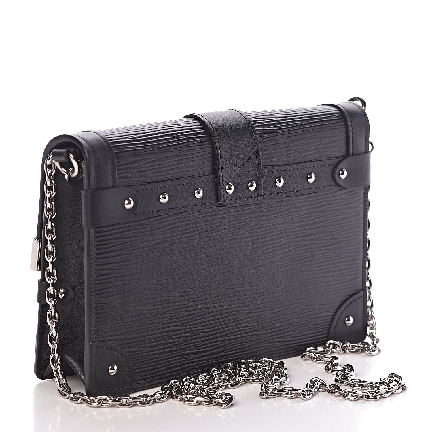 Louis Vuitton Epi Trunk Chain Wallet Black 3 of 9