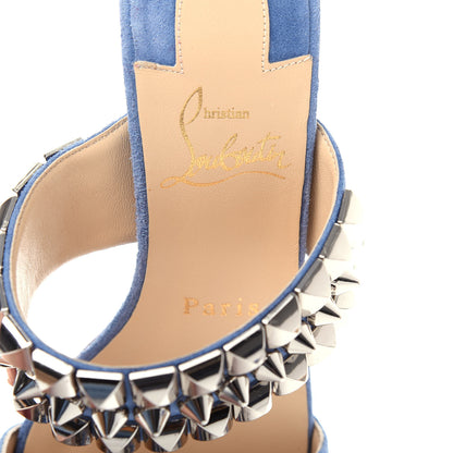Christian Louboutin Suede Studded Tina Goes Mad 55 Slide Sandals 35 Version Jeans 8 of 10