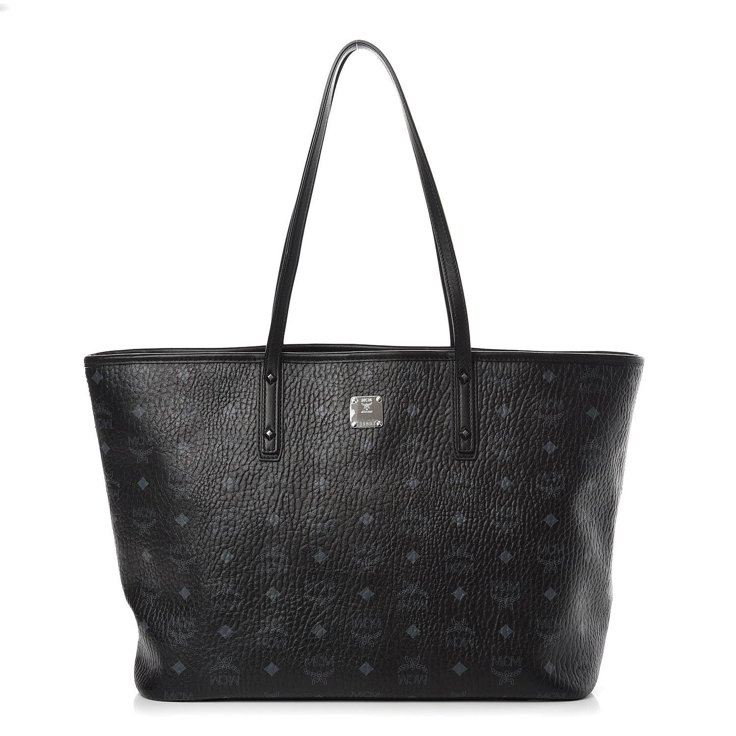 Visetos Medium Anya Zip Top Shopper Tote Black