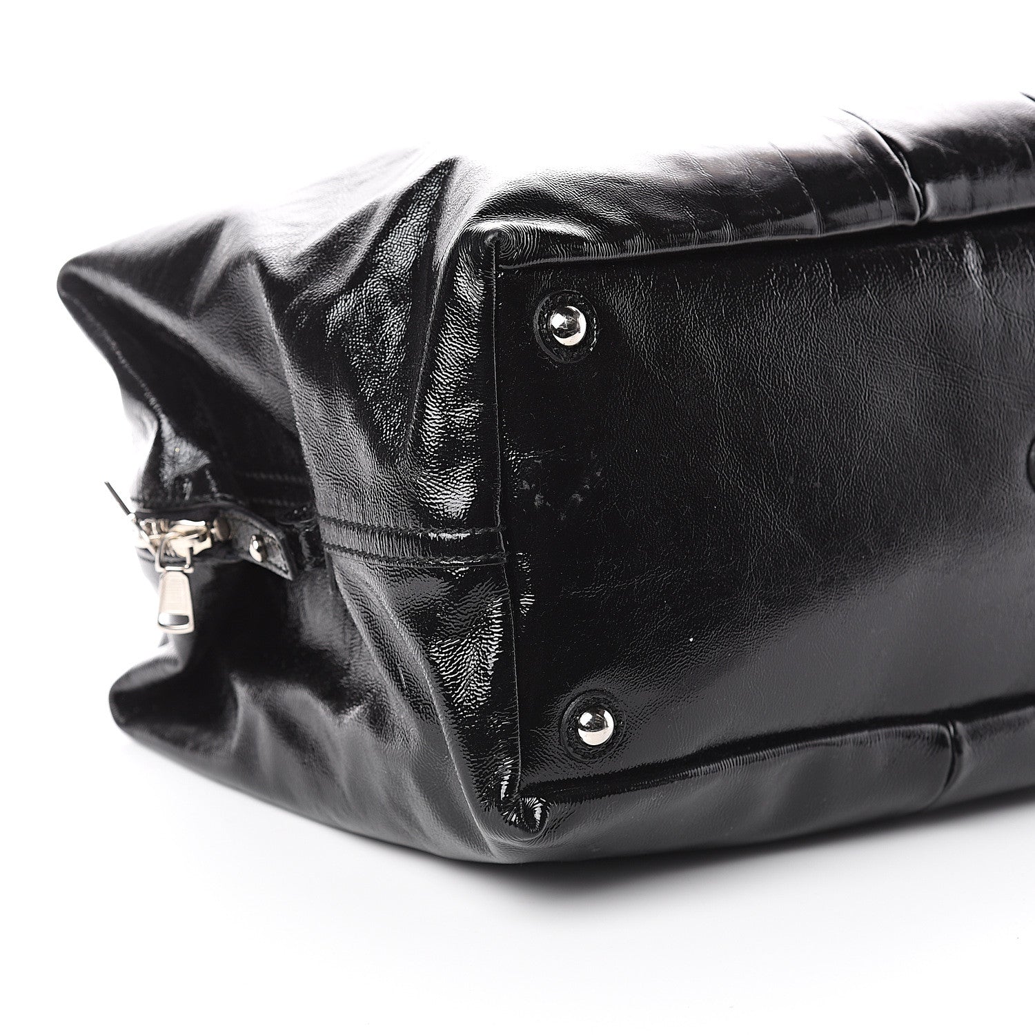 Saint Laurent Textured Patent Medium Easy Y Bag Black 7 of 8