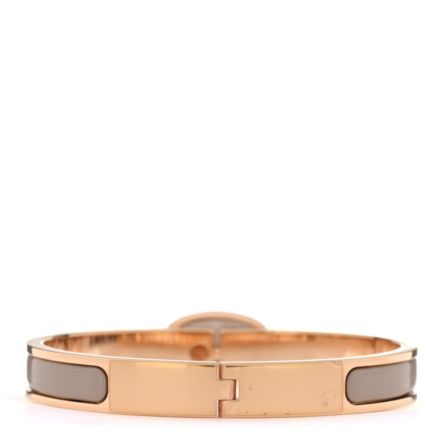 Hermes Enamel Mini Clic Chaine d'Ancre Bracelet GM Marron Glace 3 of 5