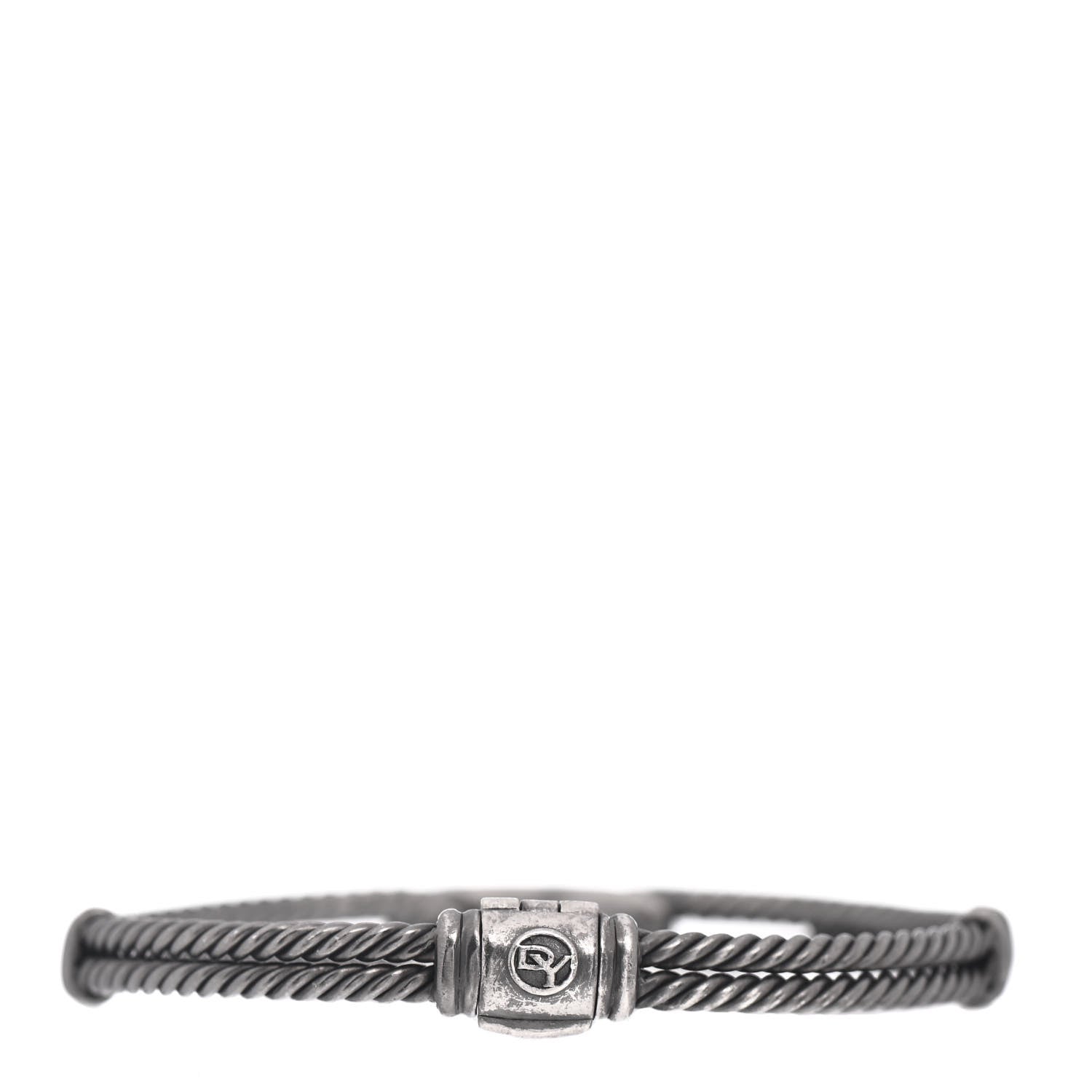 David Yurman Darkened Sterling Silver Diamond 7mm Mini Loop Labyrinth Bracelet 3 of 4