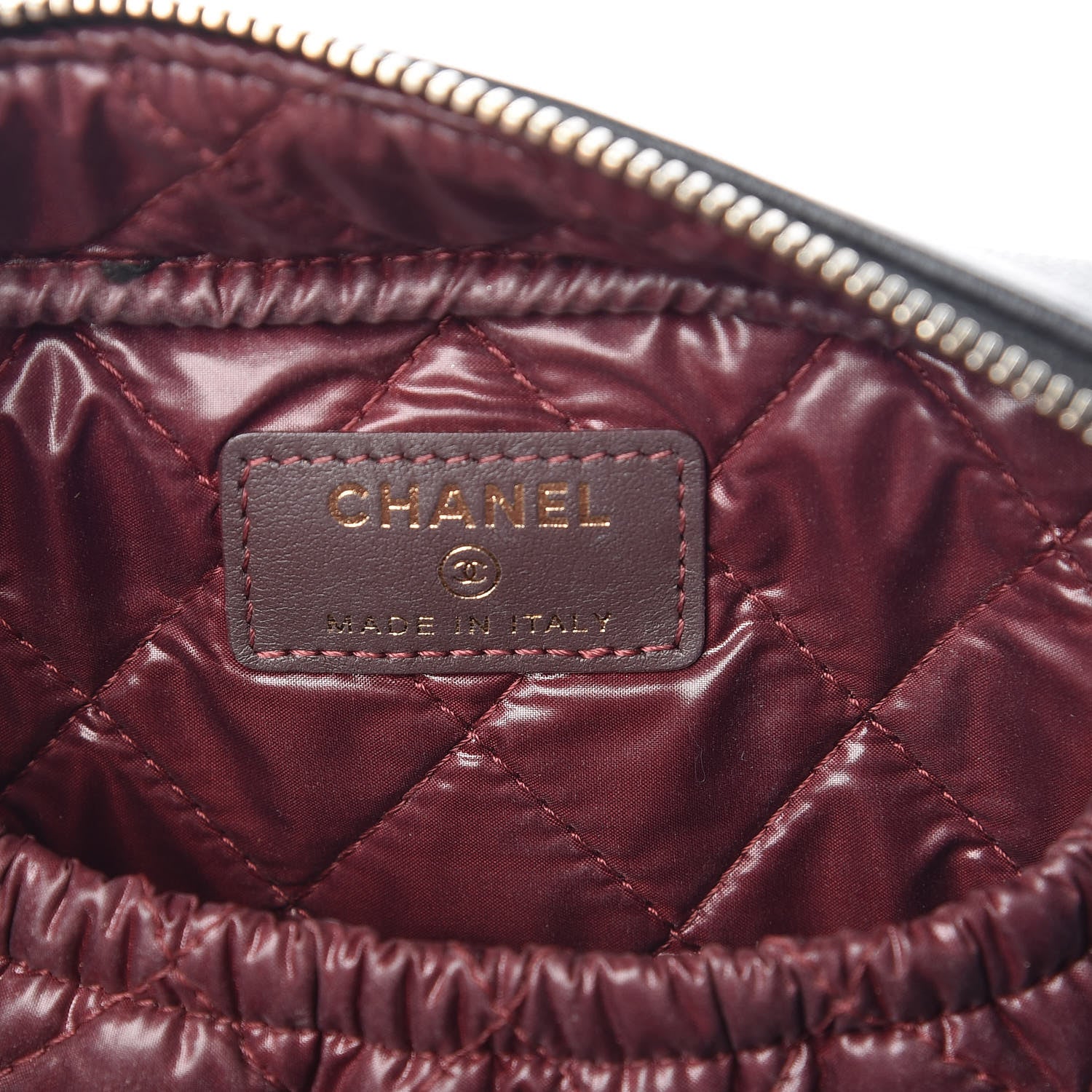 Chanel Caviar Quilted Curvy Pouch Cosmetic Case Black 6 of 19