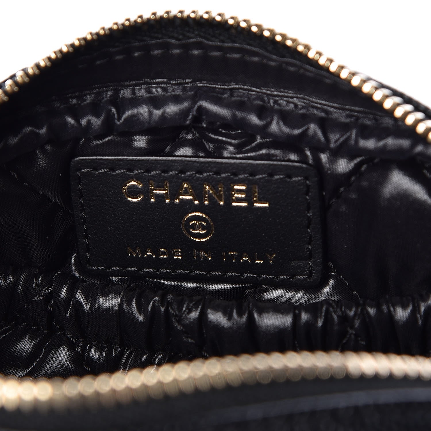 Chanel Caviar Quilted Small Curvy Pouch Cosmetic Case Black 6 of 8