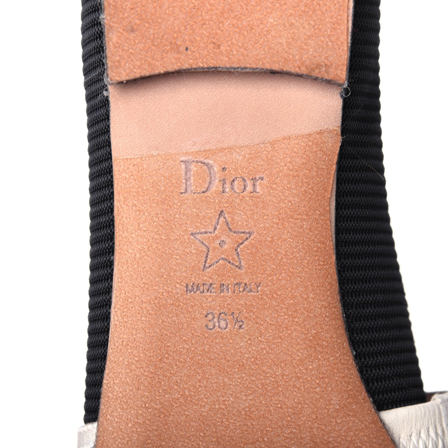 Fabric Ribbon Embroidered J'Adior Ballet Flats 36.5 Black