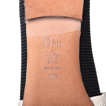 Christian Dior Fabric Ribbon Embroidered J'Adior Ballet Flats 36.5 Black 6 of 11